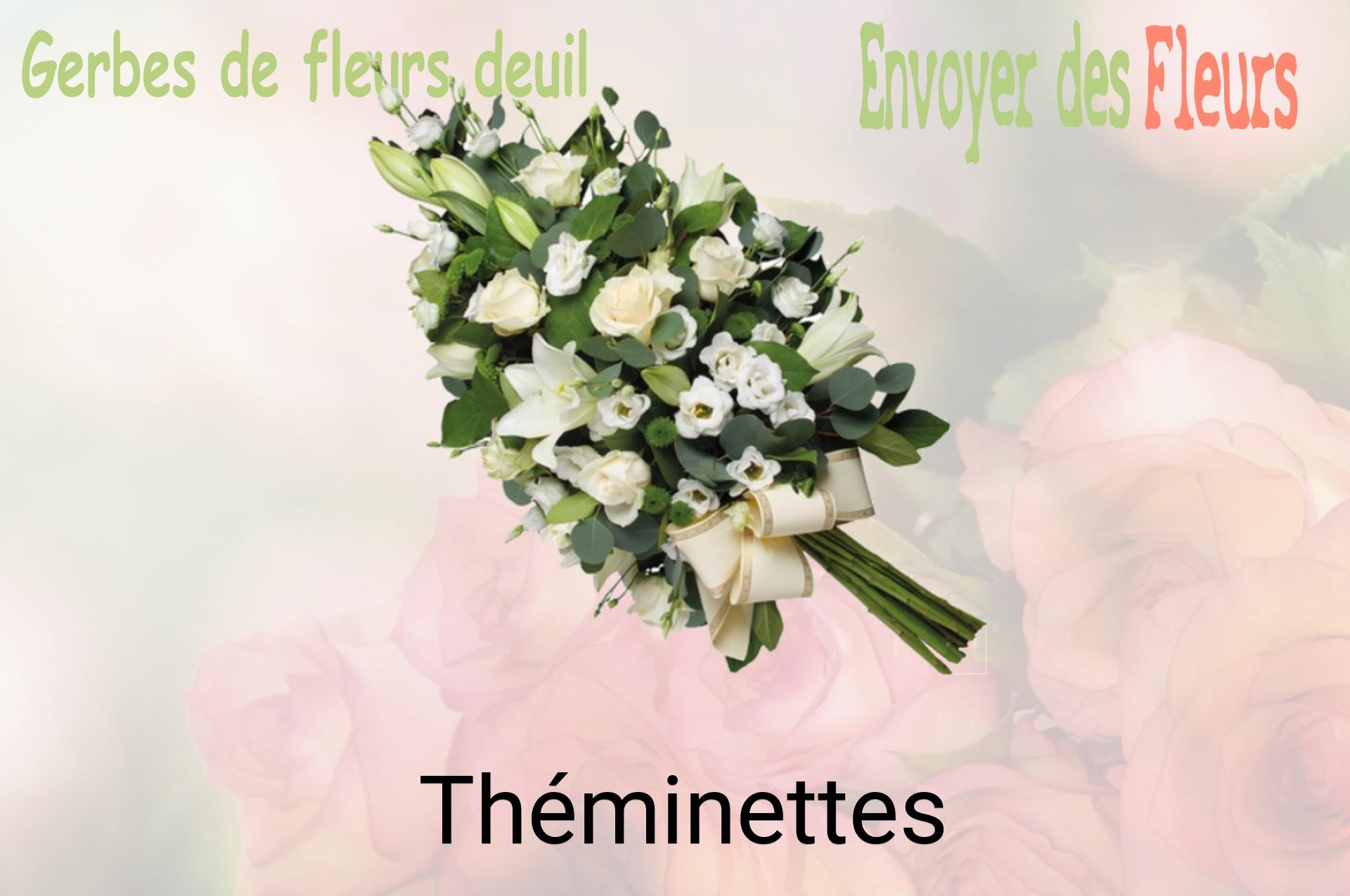 Gerbe de fleurs de deuil livrée à Théminettes